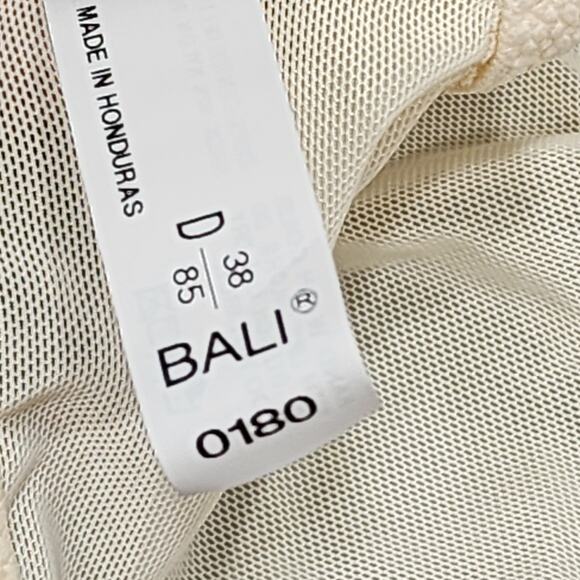 Bali 0180 Underwire Bra 38D Flower Bali‎ 2 Ply Full Coverage Cream - Picture 6 of 10